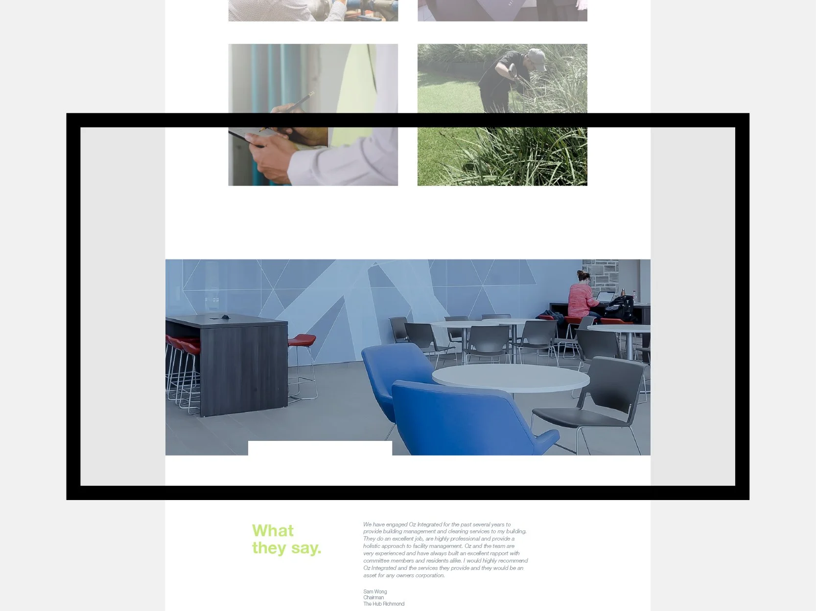 OZ Integrated website