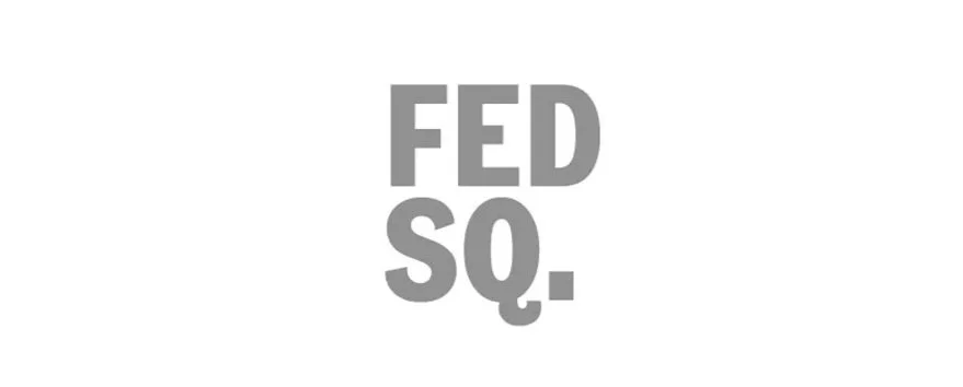 Text reading "FED SQ." in gray letters on a white background.