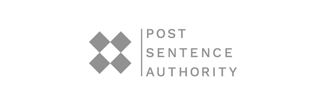 Logo with four overlapping diamonds and the text 'Post Sentence Authority' arranged vertically to the right.