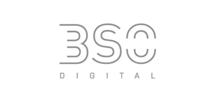 The logo features the words 'BSO DIGITAL' with stylized, outlined letters on a white background.