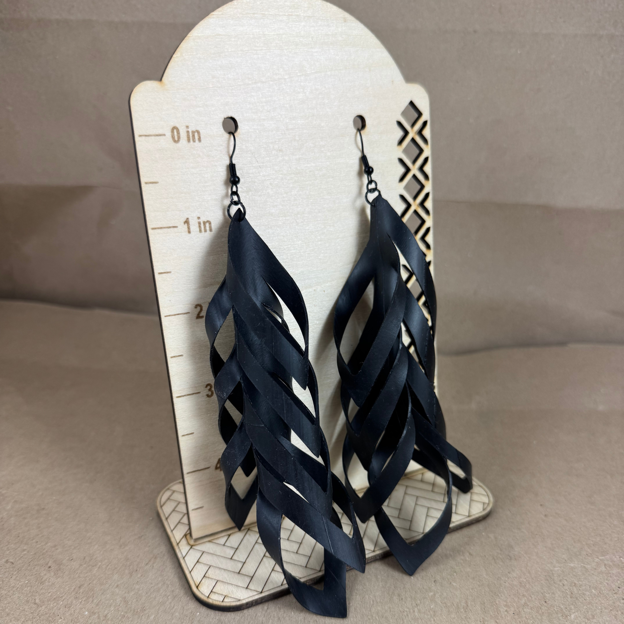 Up-cycled Bike Tube 8 Link Earrings.png