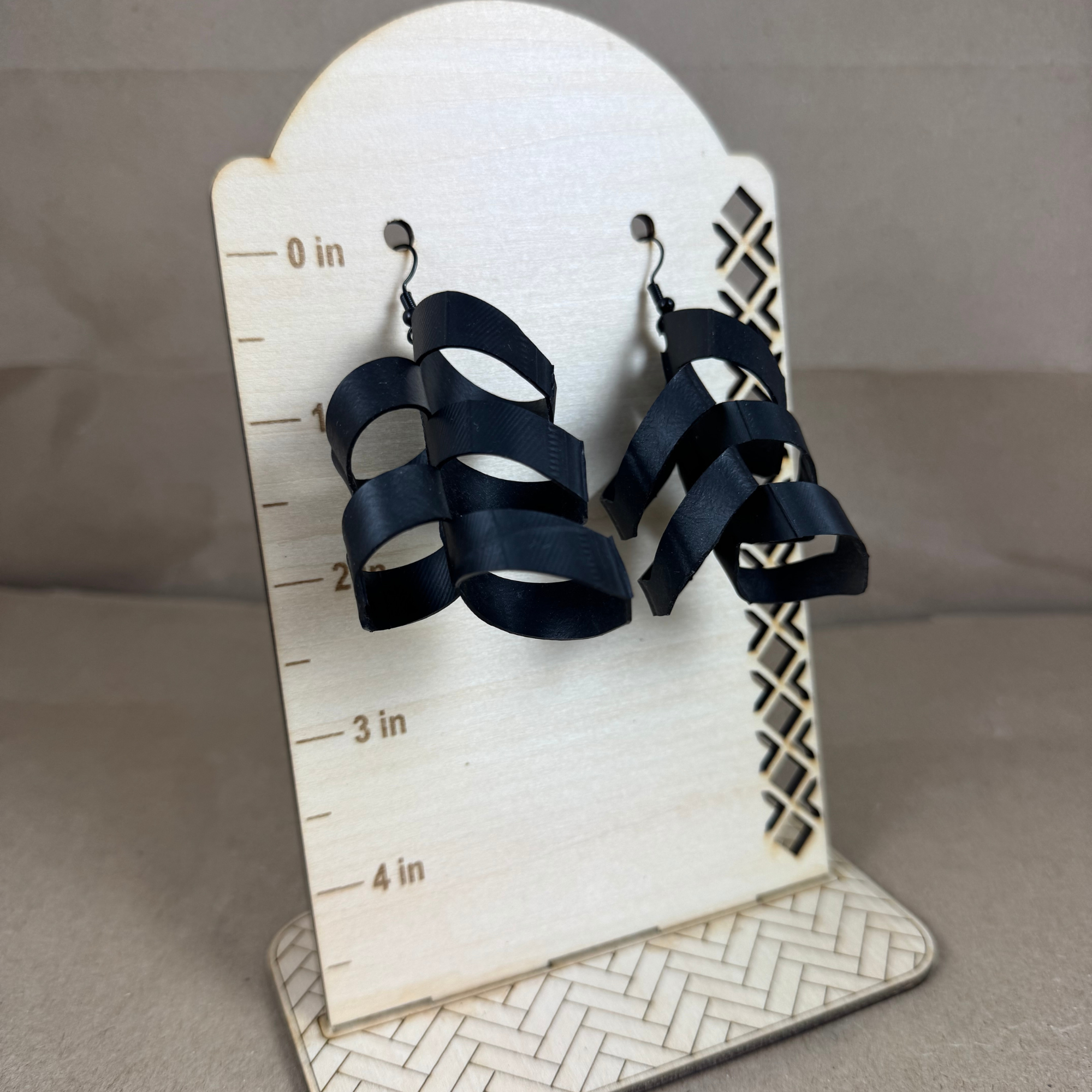 Up-cycled Bike Tube 5 Link Earrings.png