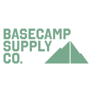 Logo of Basecamp Supply Co., featuring the company name and a stylized mountain graphic.