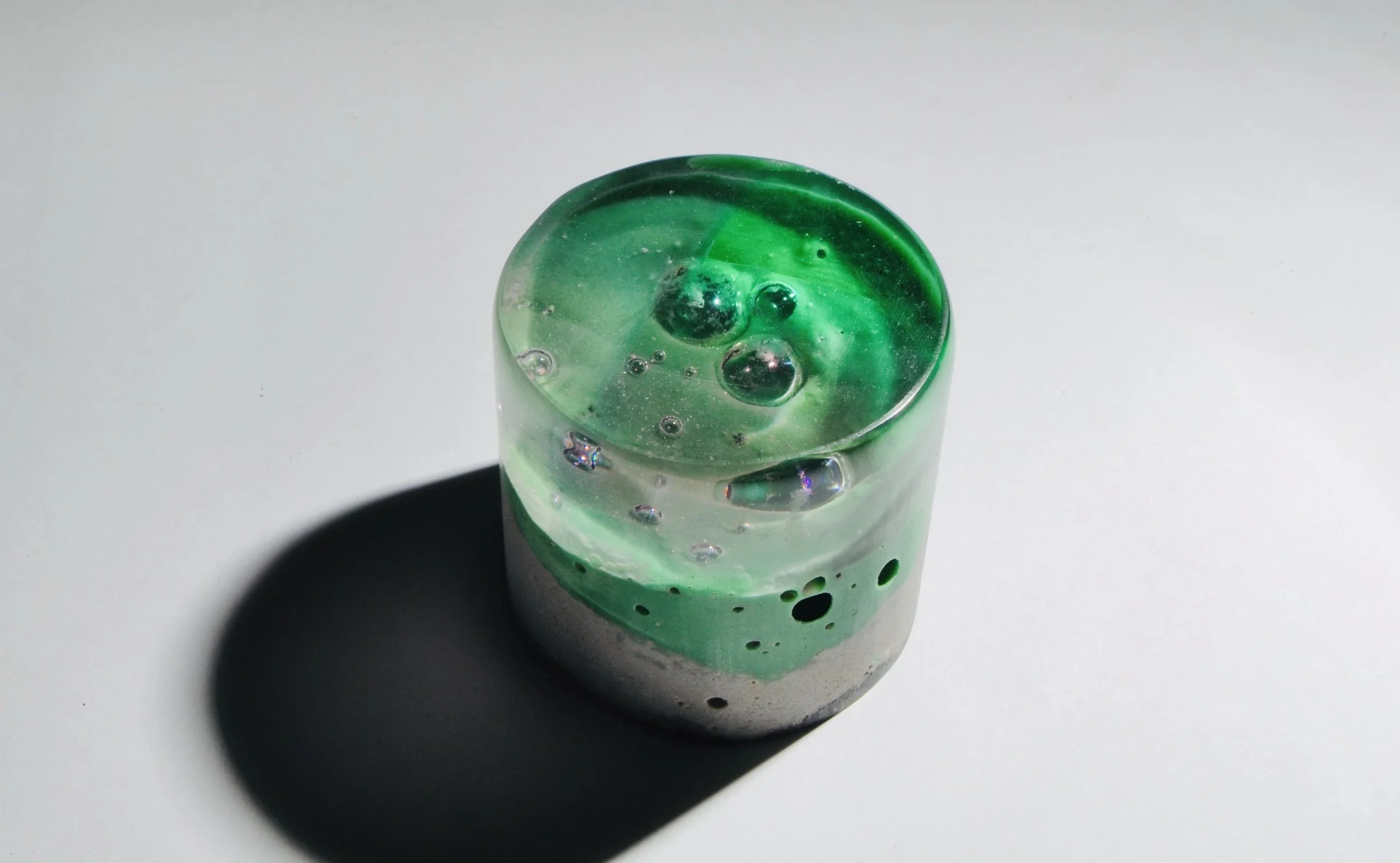 Core- malachite & amethyst