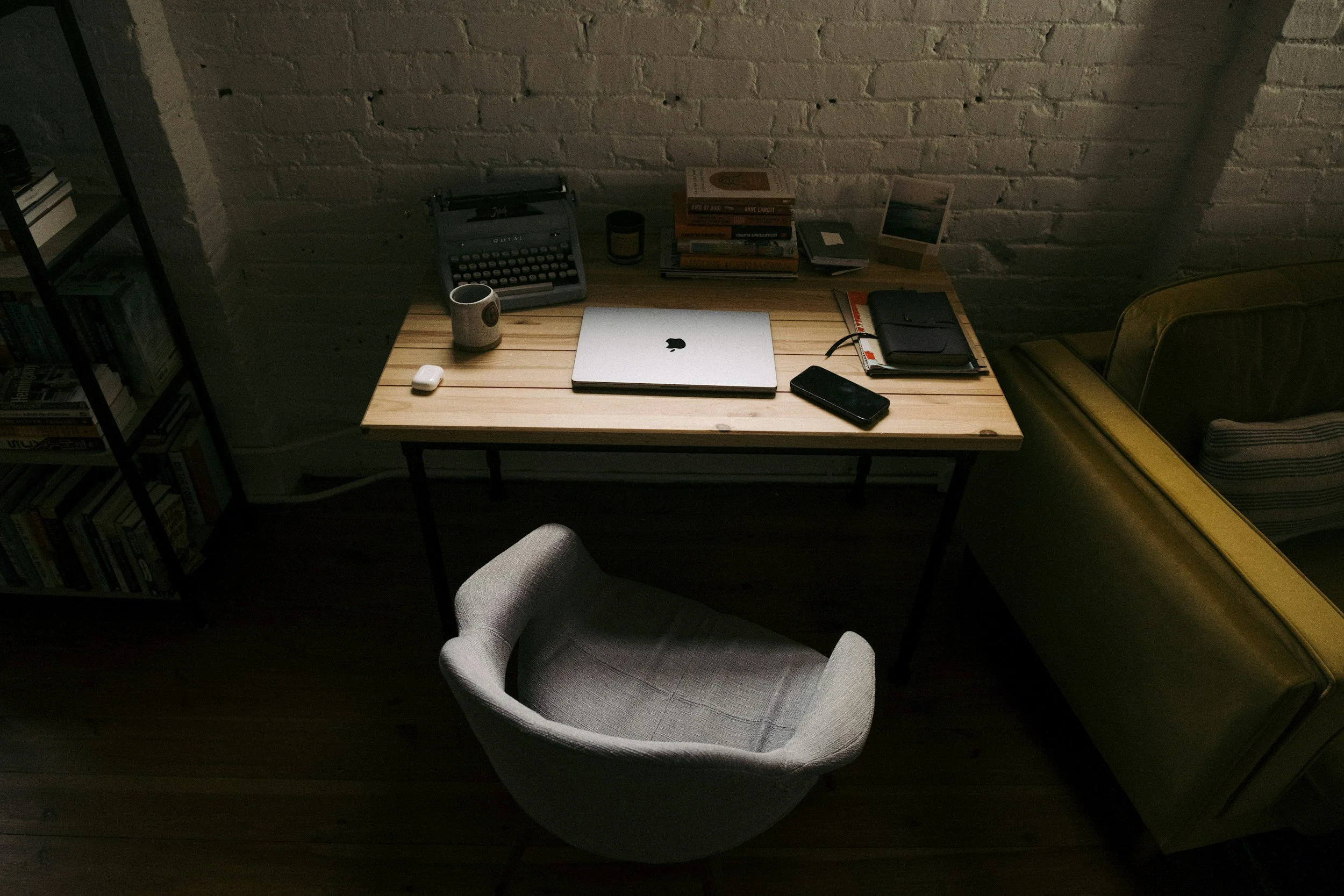 An SME Owner's desk. SME owner  figuring it out alone. A business consultant or advisor will help.