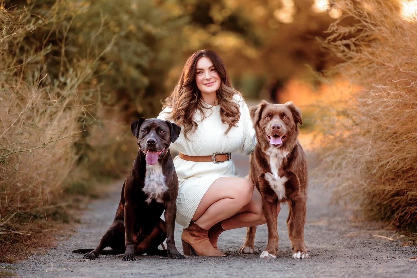 A stunning trio full of love and pack pride. 💜💙