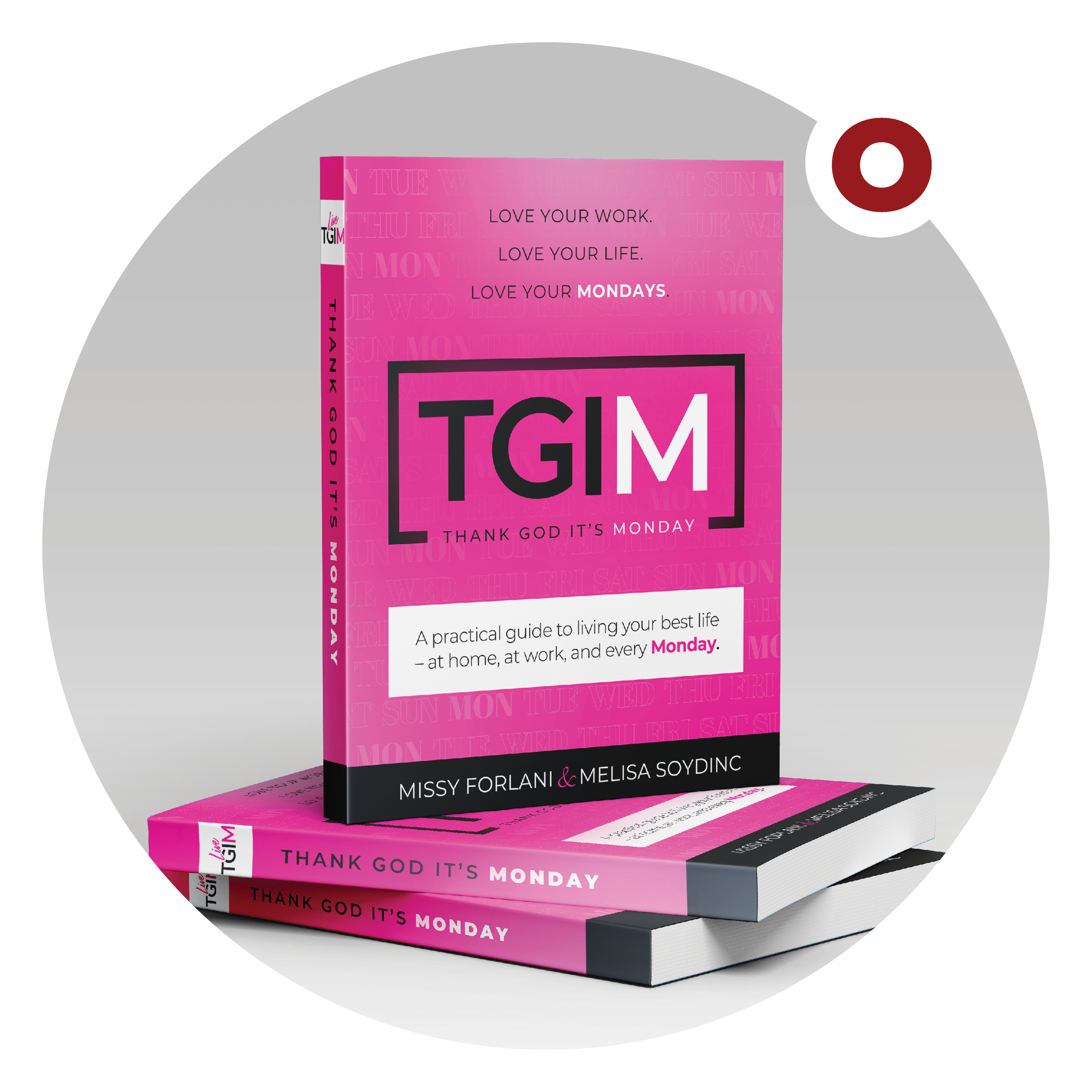 Custom book cover design and branding guidelines for 'Thank God It’s Monday,' part of a comprehensive brand asset package by Walker Creative Solutions.