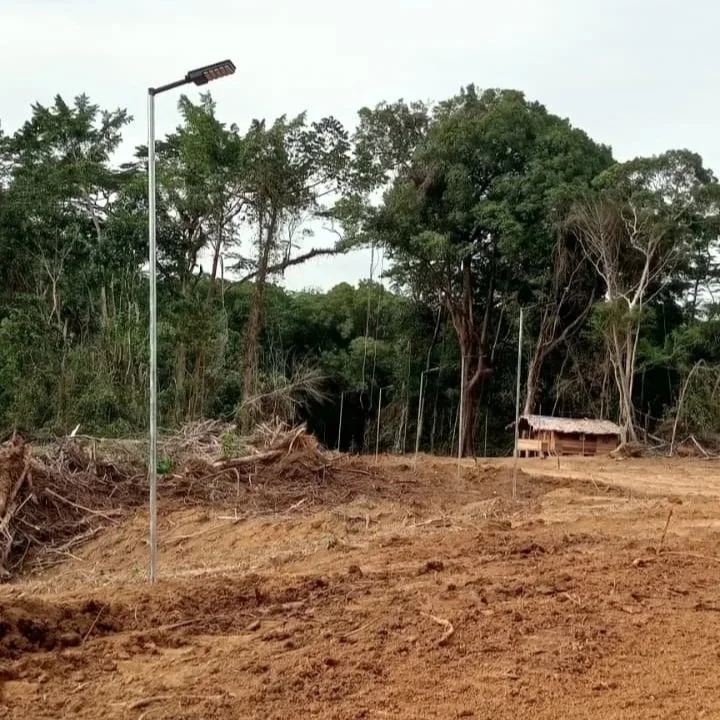 Solar street Lights Project for a client in Sinoe County,  Lighting up remote places in Liberia.