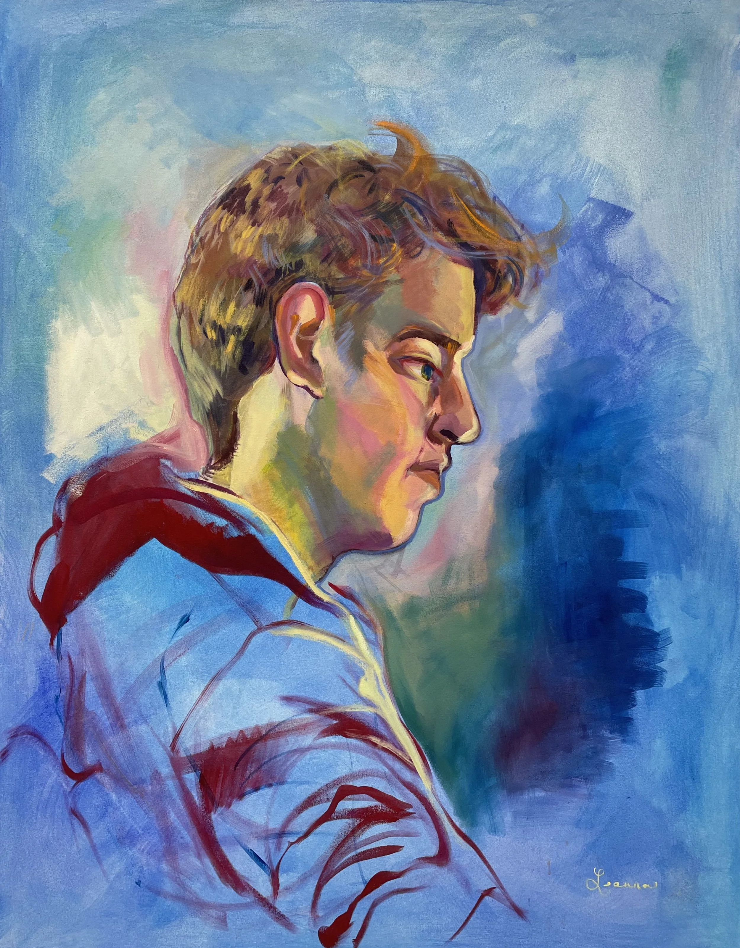 Portrait Painting, Facial Structure, 2023
Acrylic on Canvas
48 x 36 in.