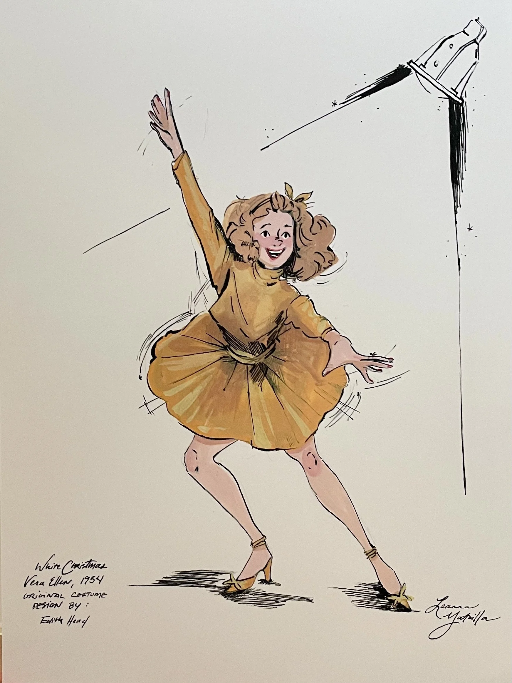 Vera Ellen Costume Study, 2023
Gouache and Ink Dip Pen
11 x 14 in.