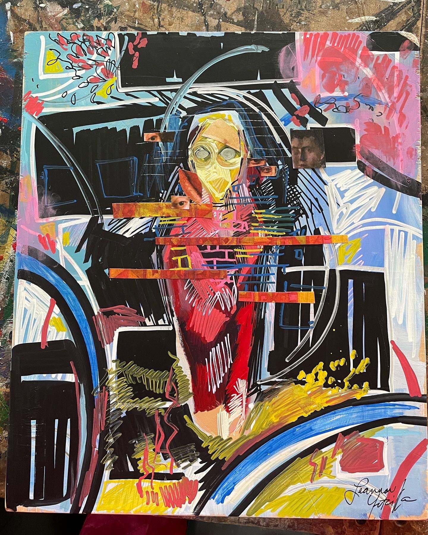 Character Design of Faces, 2022
Mixed Media on Wood
11 x 14 in.