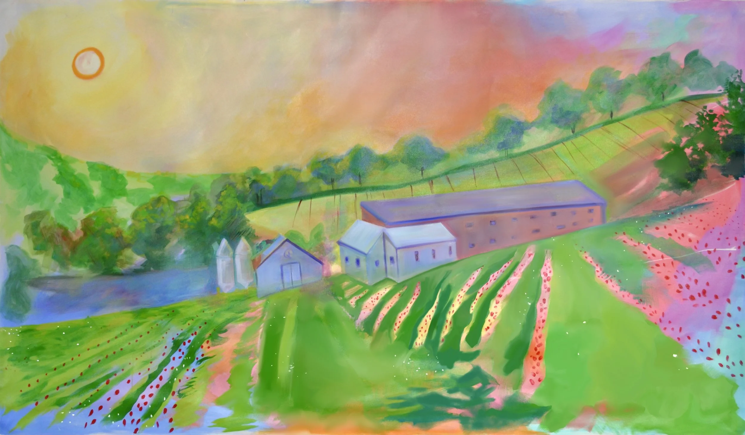 Strawberry Fields (without garment), 2021
Acrylic on Unstretched Canvas
52.5 x 90 in.