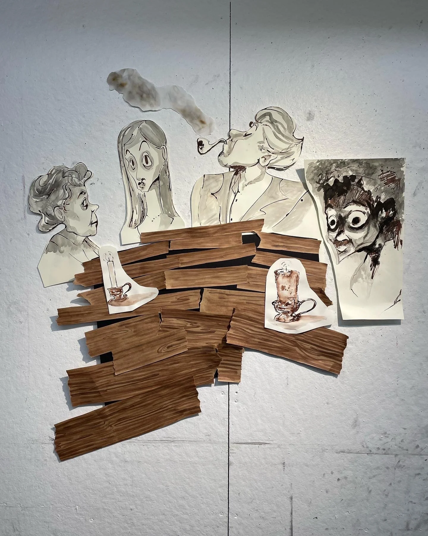 The Game of Clue, 2022
Ink Wash and Ink Dip Pen on Paper
Size Varies