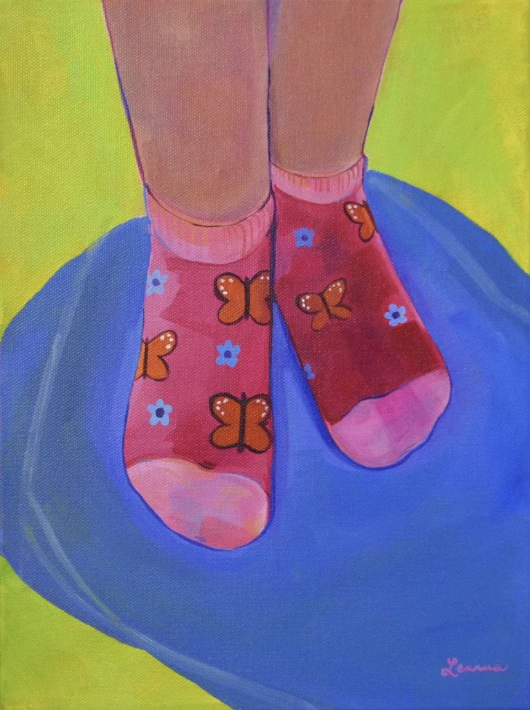 Pink Butterfly Socks, 2021
Acrylic on Canvas
12 x 9 in.