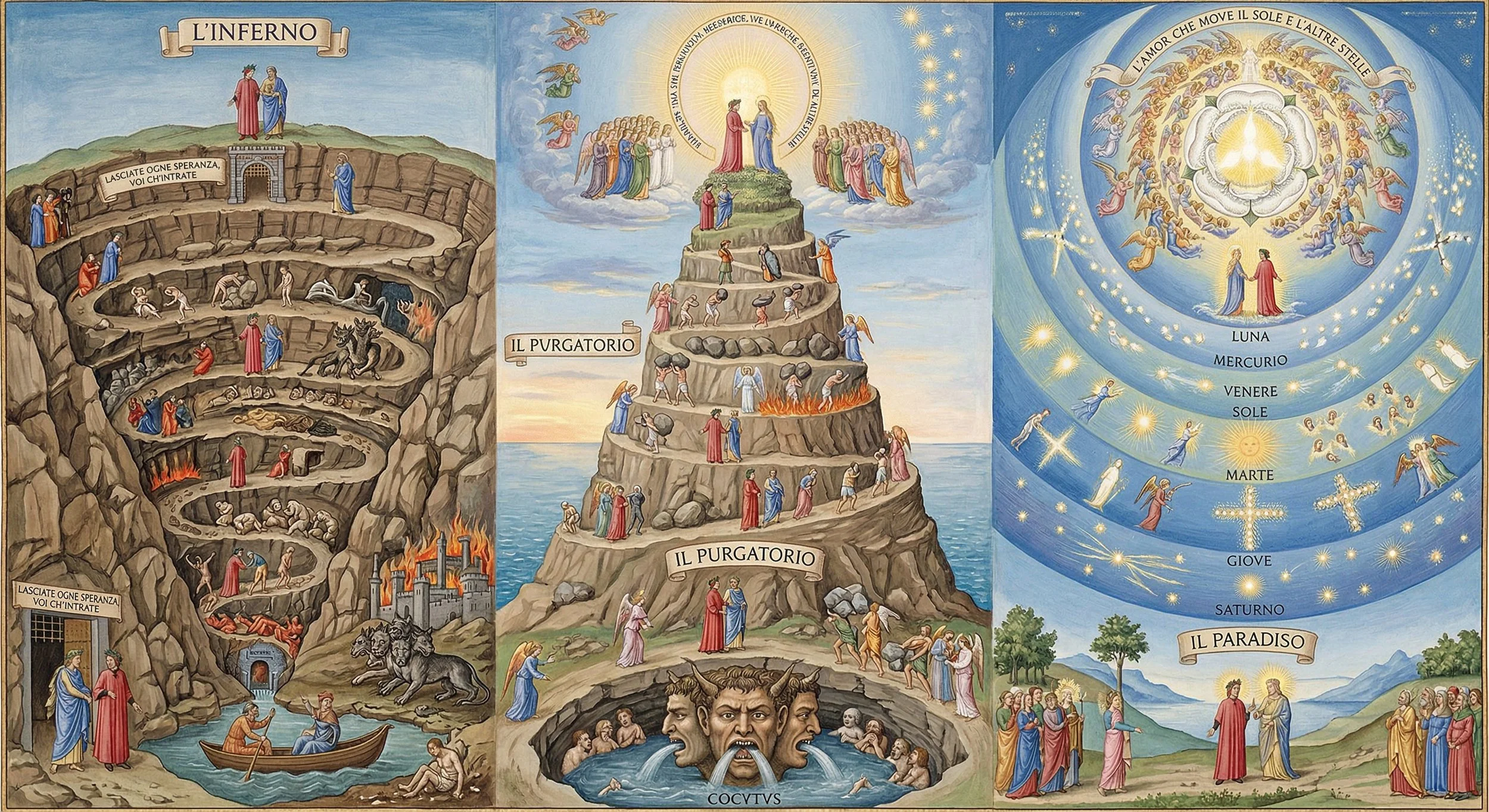 De Architectuur van de Eeuwigheid: Een Analytisch Onderzoek naar de 'Goddelijke Komedie' van Dante Alighieri