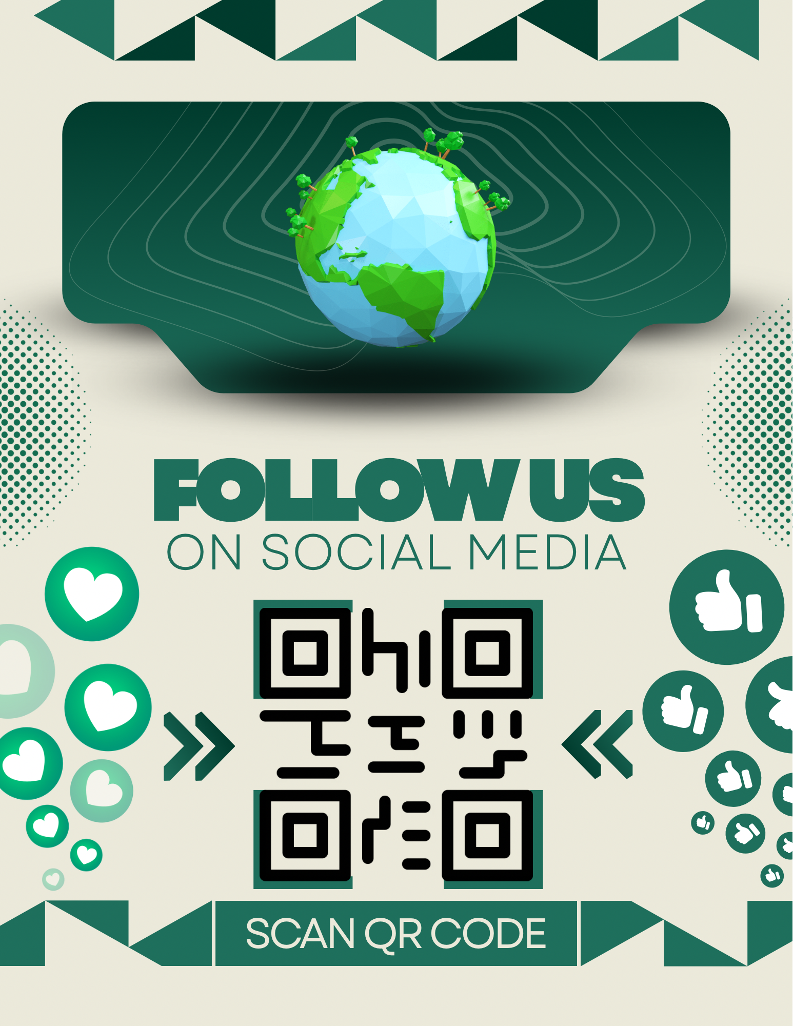 Green and White Modern Follow Us on Social Media Flyer.PNG
