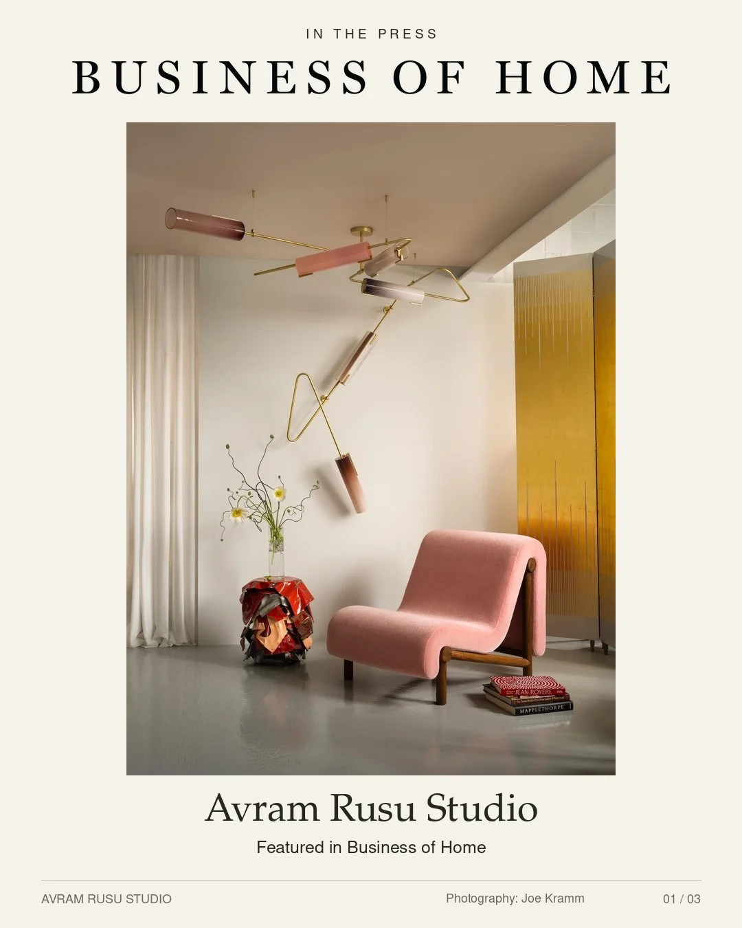 We&rsquo;re honored to see our co-founder Andreea Avram Rusu featured in @businessofhome&rsquo;s Meet the Makers series, with a closer look at the thinking, craft and collaborations behind @avramrusustudio.⁠
⁠
For Andreea, lighting has never been som