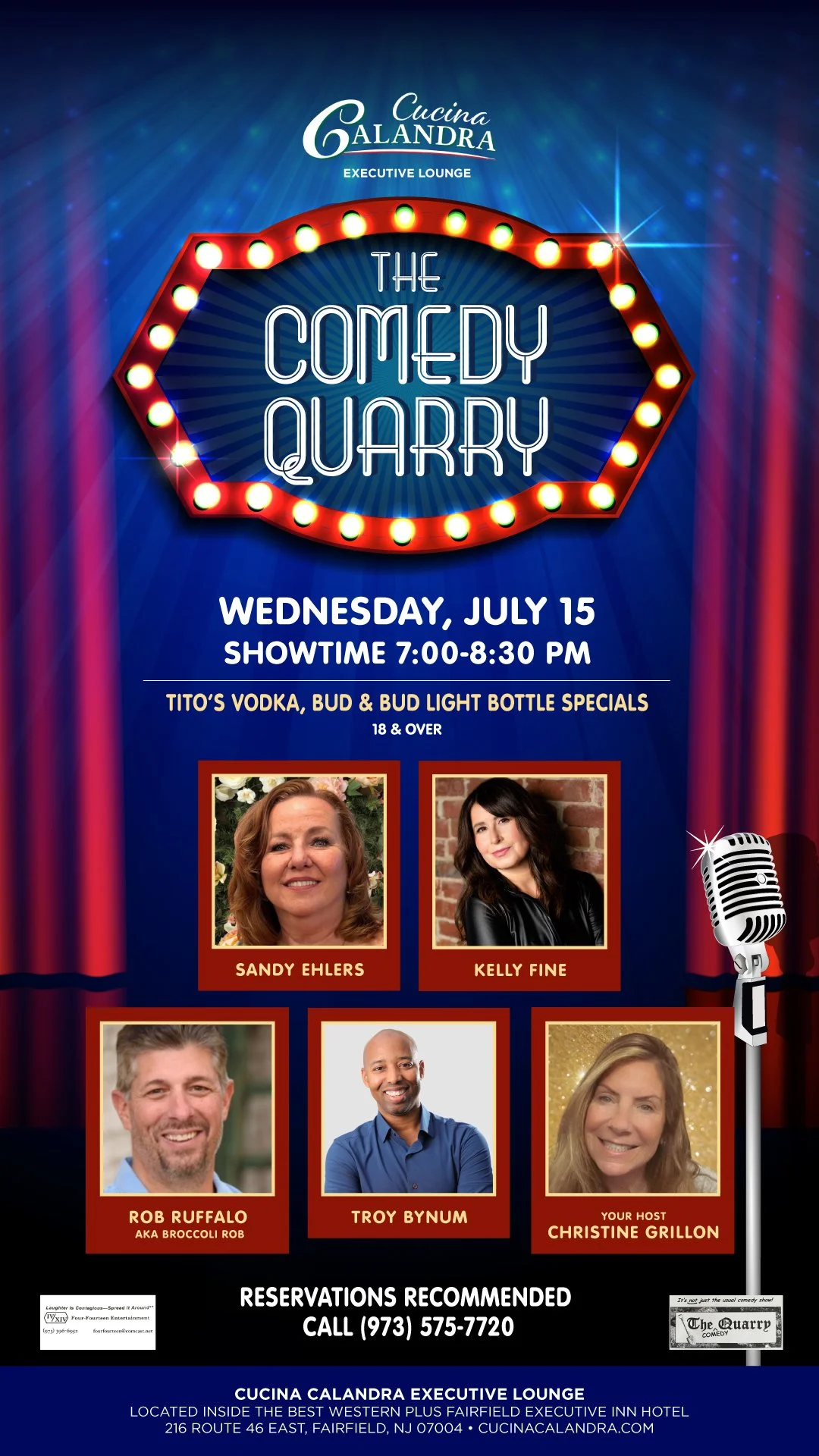 The Comedy Quarry at Cucina Calandra