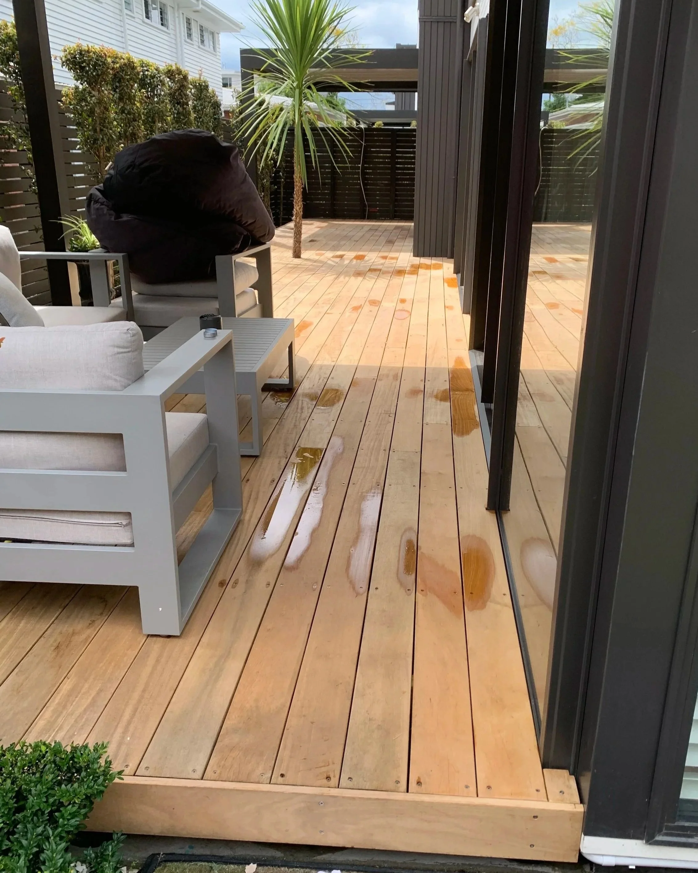 New deck over concrete patio