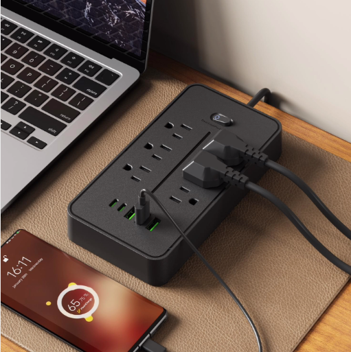 Regleta de Alimentación Multitoma de 11 Puertos con USB PD