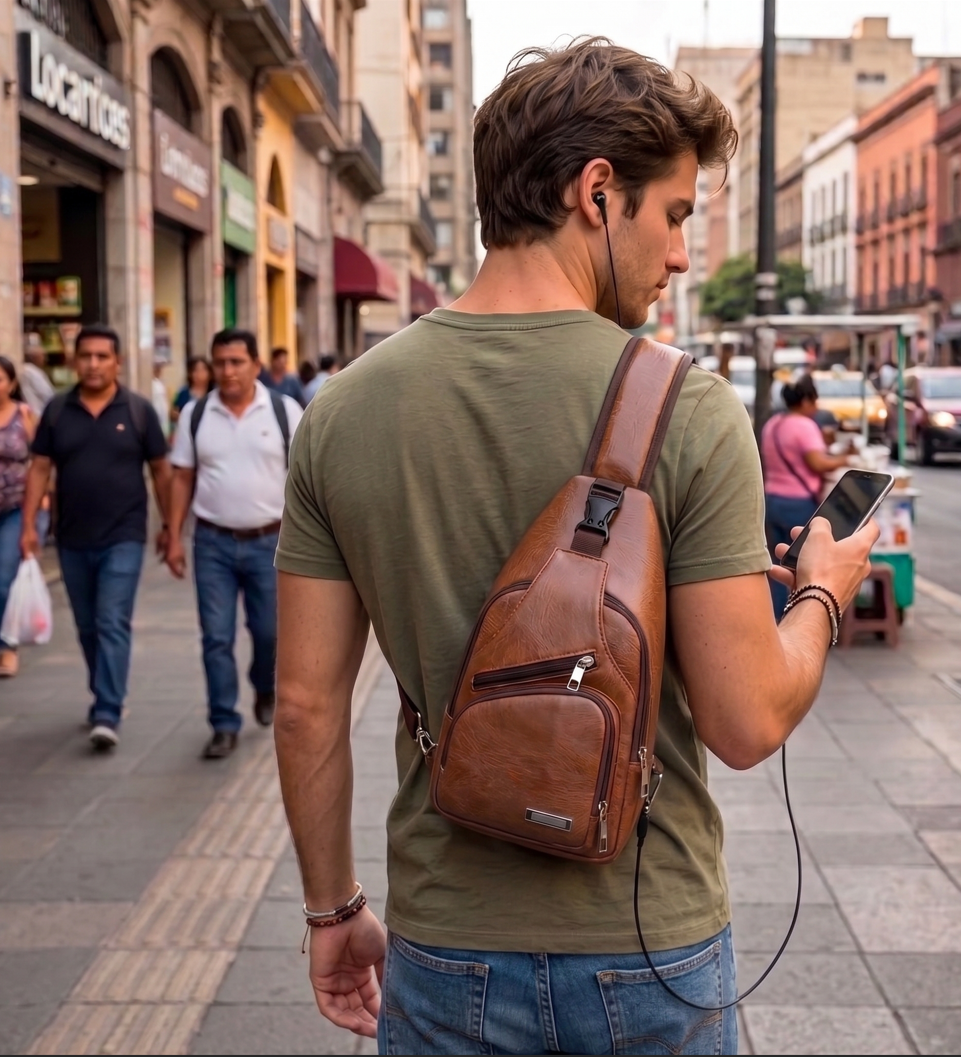 Mochila Cruzada Elegante y Compacta