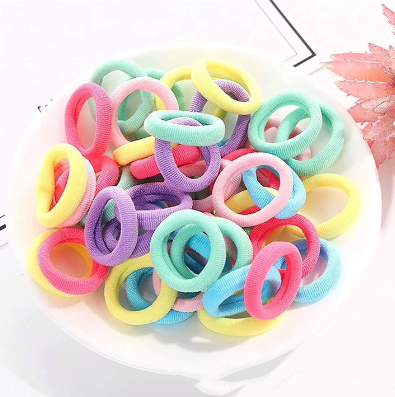 Paquete de 100 Bandas Elásticas Multicolor para Cabello