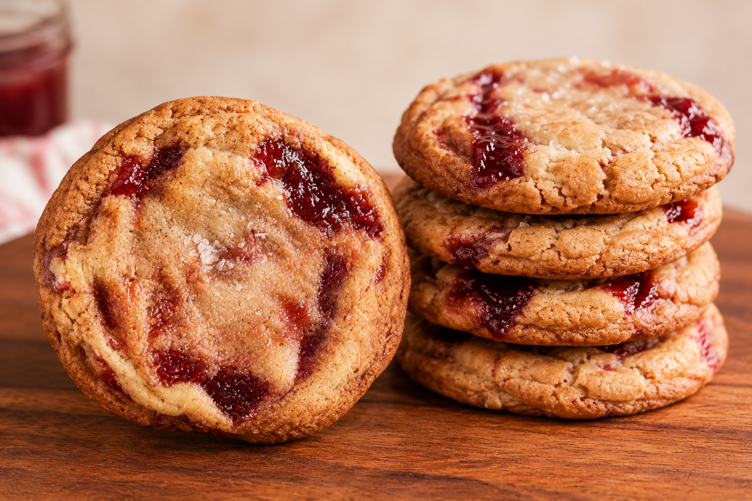 Sept Cookie of the Month: Peanut Butter & Jam Cookies