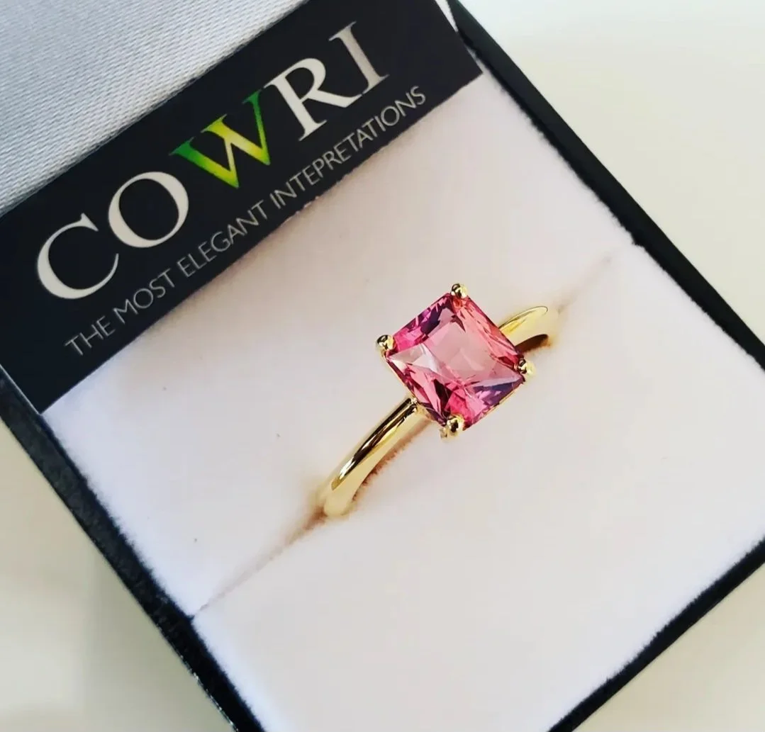 Vibrant Pink Tourmaline Ring