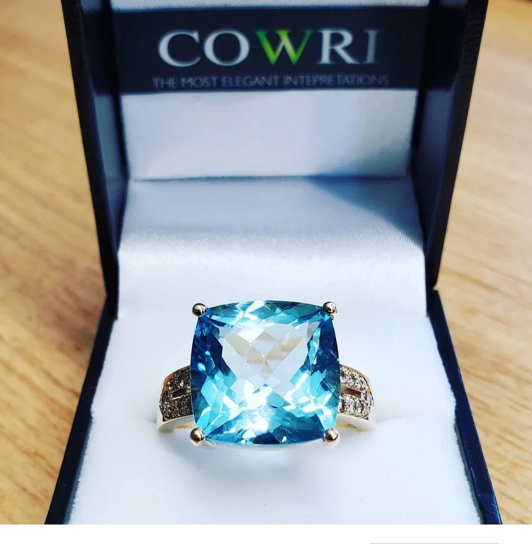 Ocean Blue Statement Ring