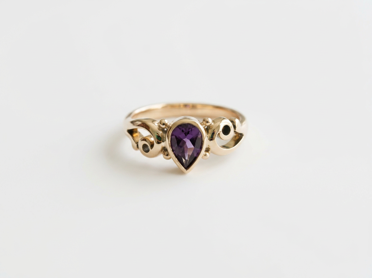 Pear-Cut Amethyst Ring