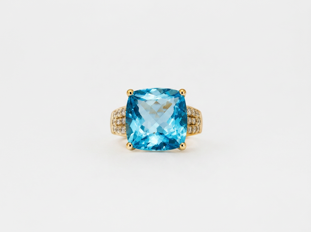 Ocean Blue Statement Ring
