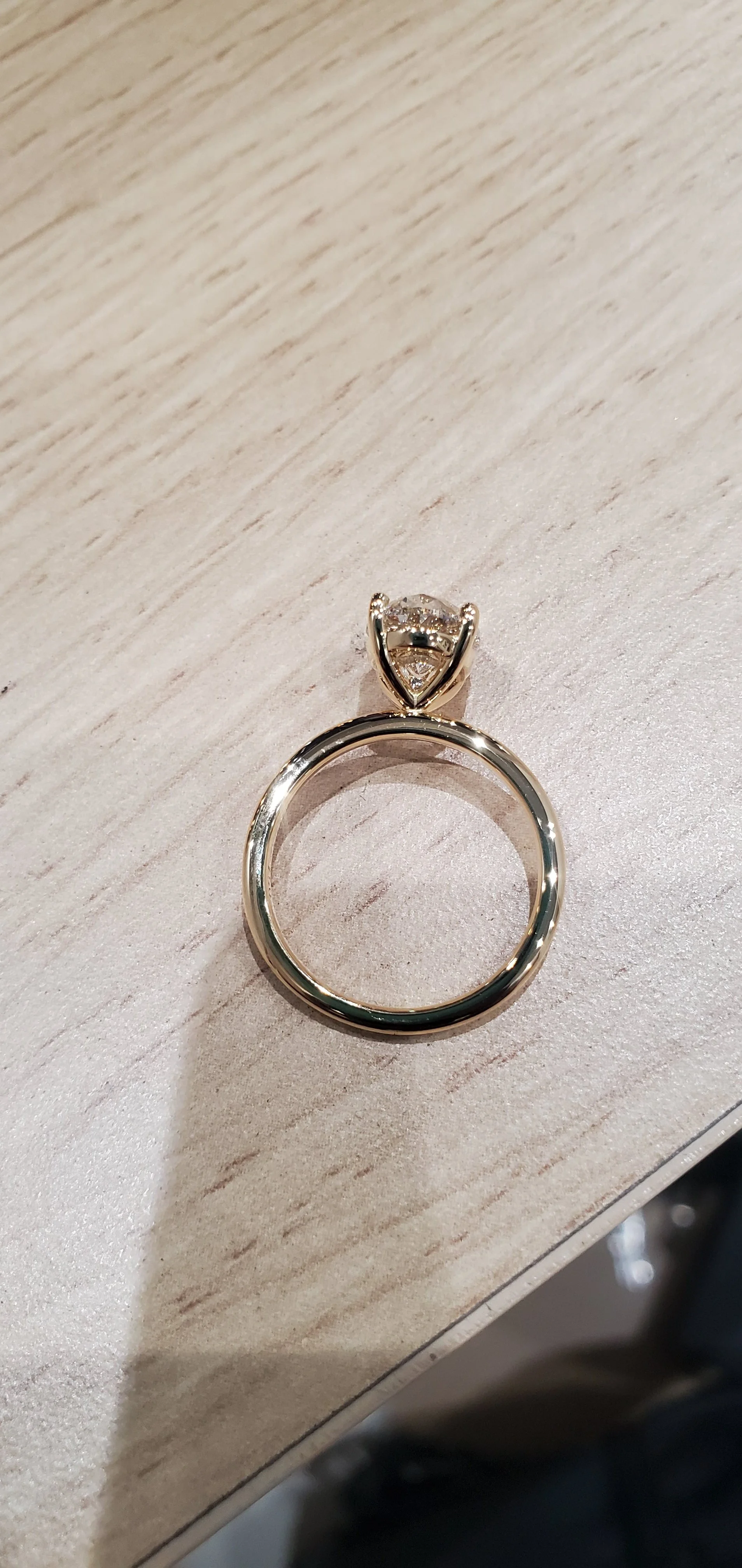 Oval Diamond Solitaire Ring