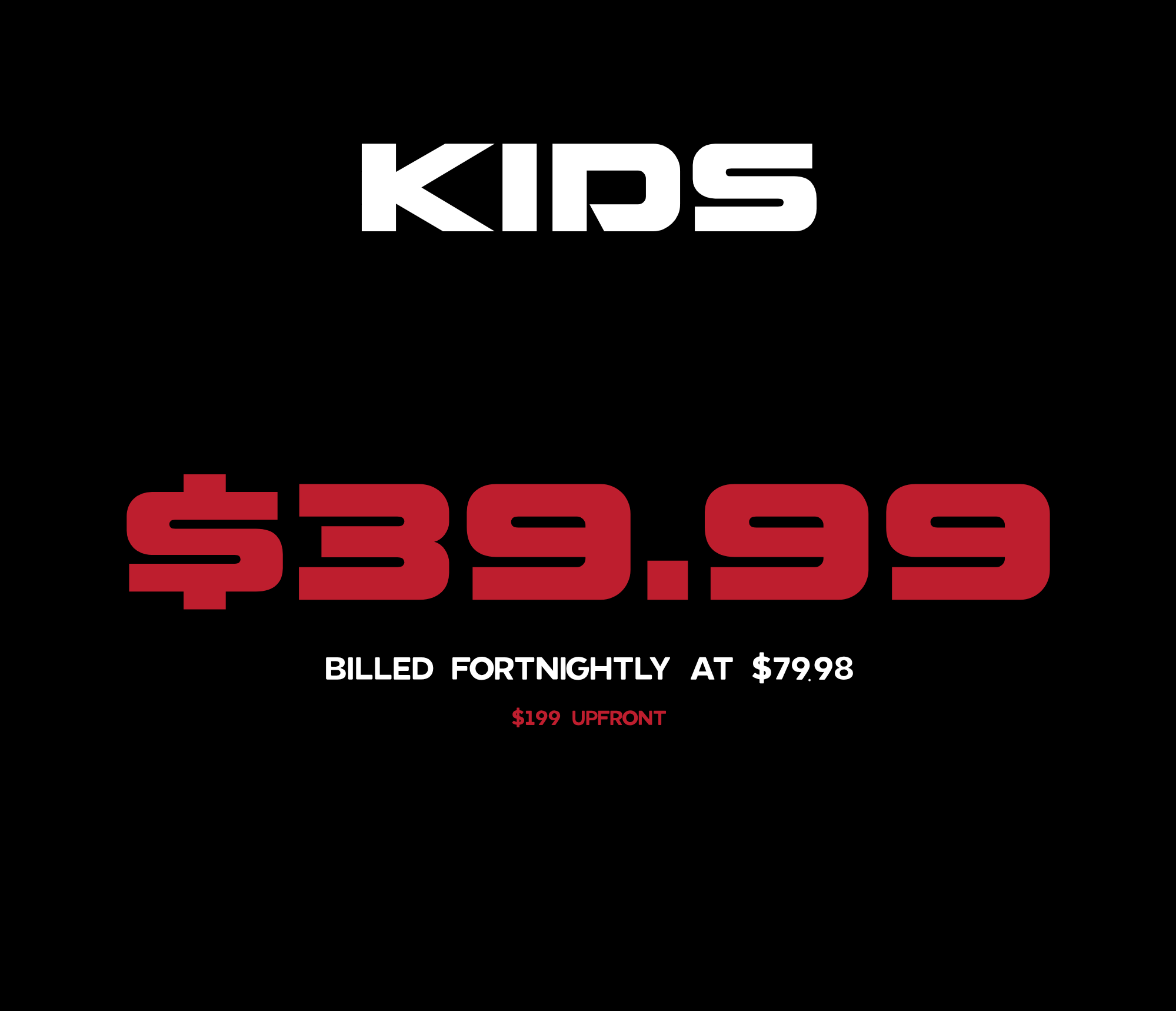 Kids martial arts membership pricing at Australian Elite Team Northside in Mill Park.