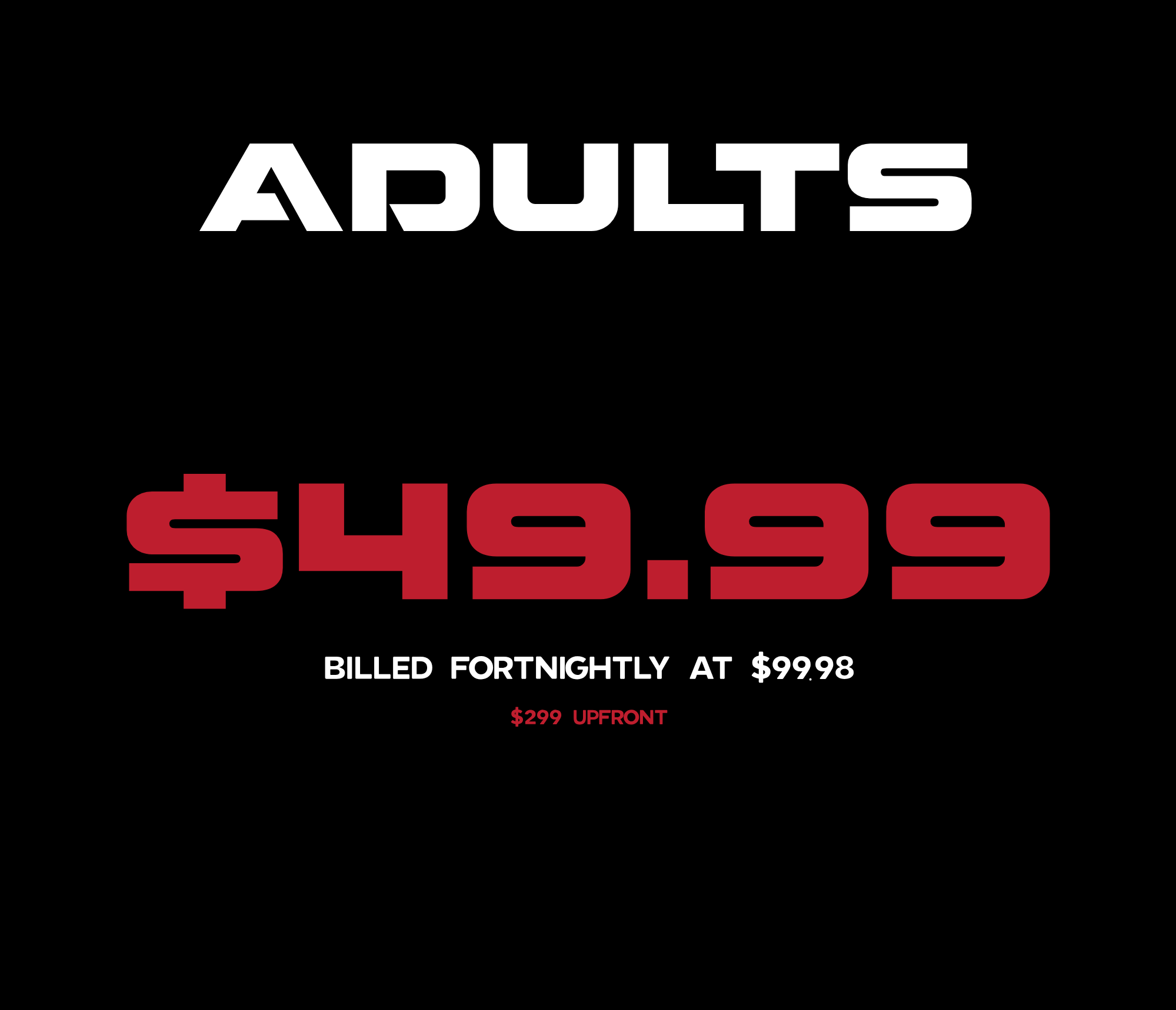 Adult MMA and Brazilian Jiu Jitsu membership pricing at Australian Elite Team Northside.