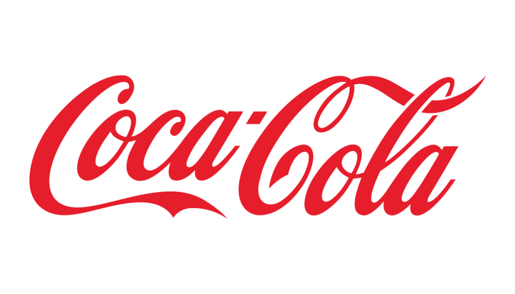 The Coca-Cola logo in red cursive text on a white background.