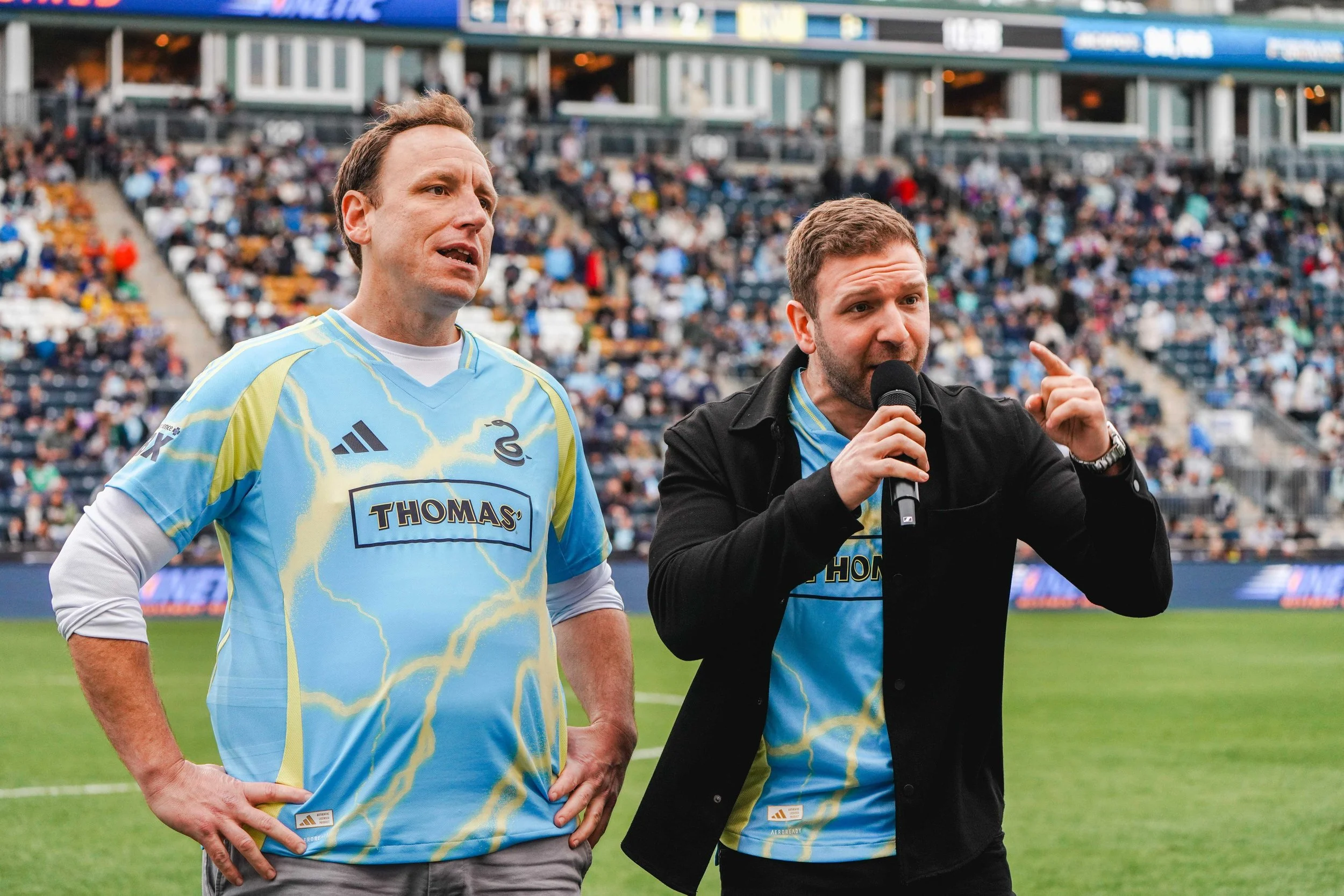 Lee and Professional Eater, Joey Chestnut
