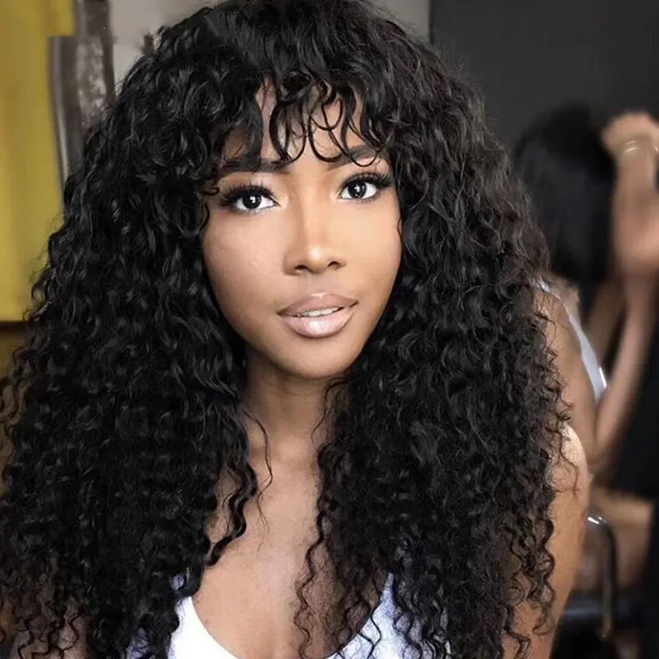 Curly Hair Wig - Natural Black