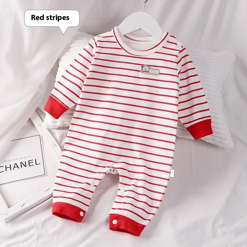 Striped Cotton Baby Rompers Pajamas 0-3 Months