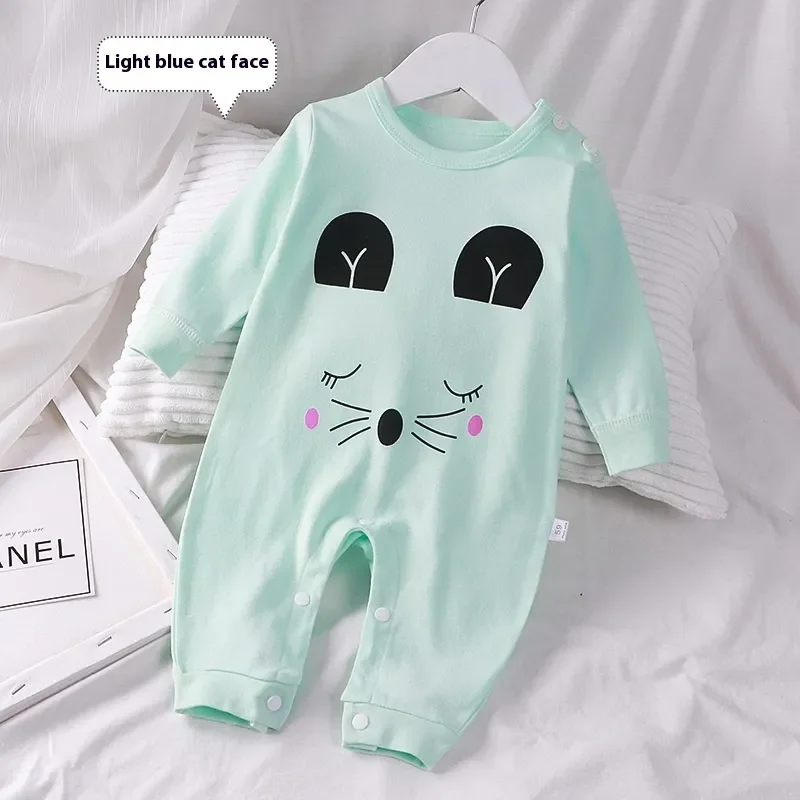 Charming Cat Face Cotton Baby Romper Pajamas 0-3 months