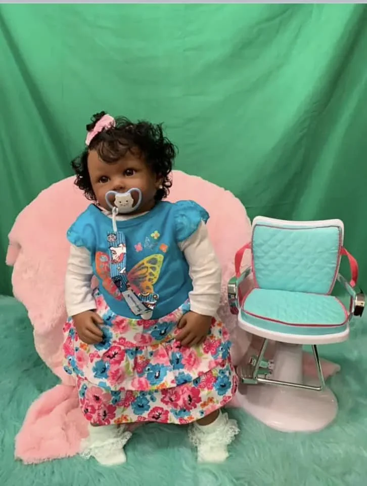 African American 24 inches Reborn Baby toddler Girl.