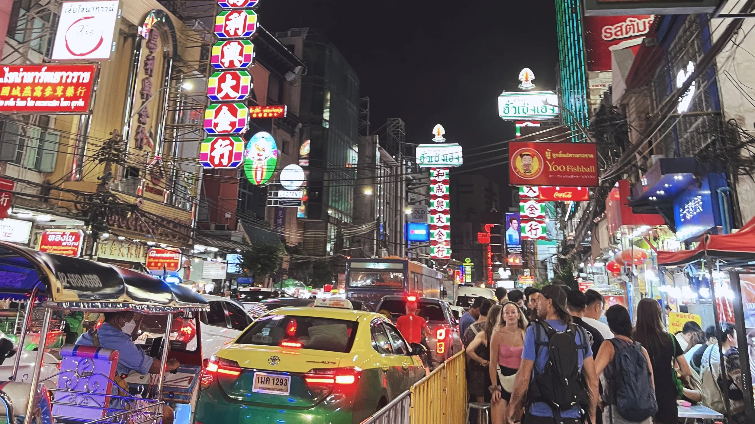 Street scene in Bangkok, Thailand, where I travelled for my hair transplant.
