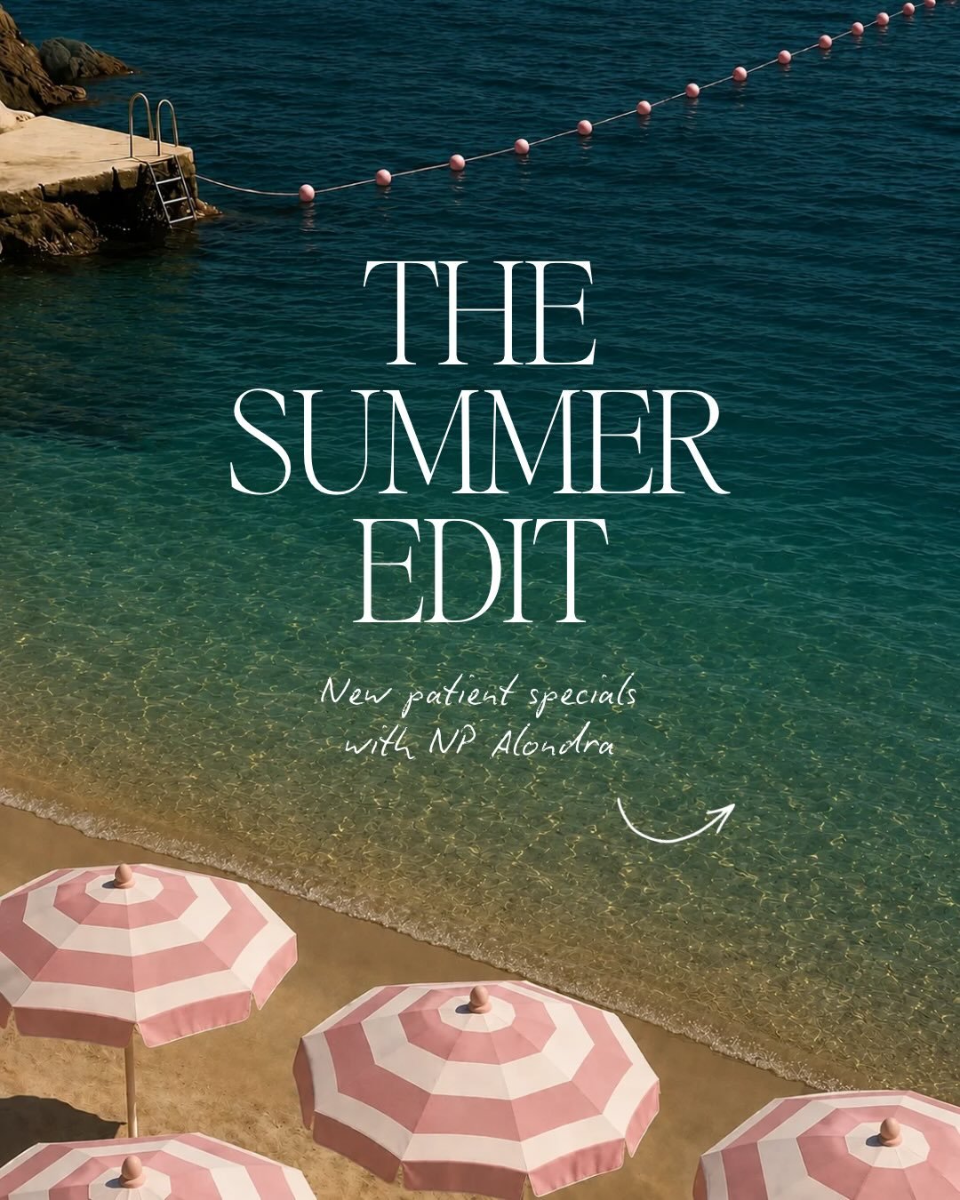 THE SUMMER EDIT ☀️

For a limited time, new patients receive introductory pricing on select wellness &amp; aesthetic services with NP Alondra:

&bull; 15% off first month of medical weight loss
&bull; 10% off first month of peptide protocols
&bull; $