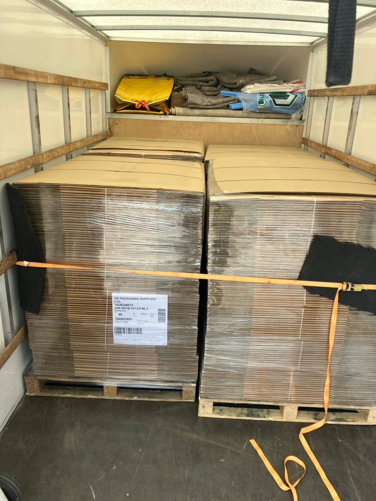 Commercial customer - Palletised packaging