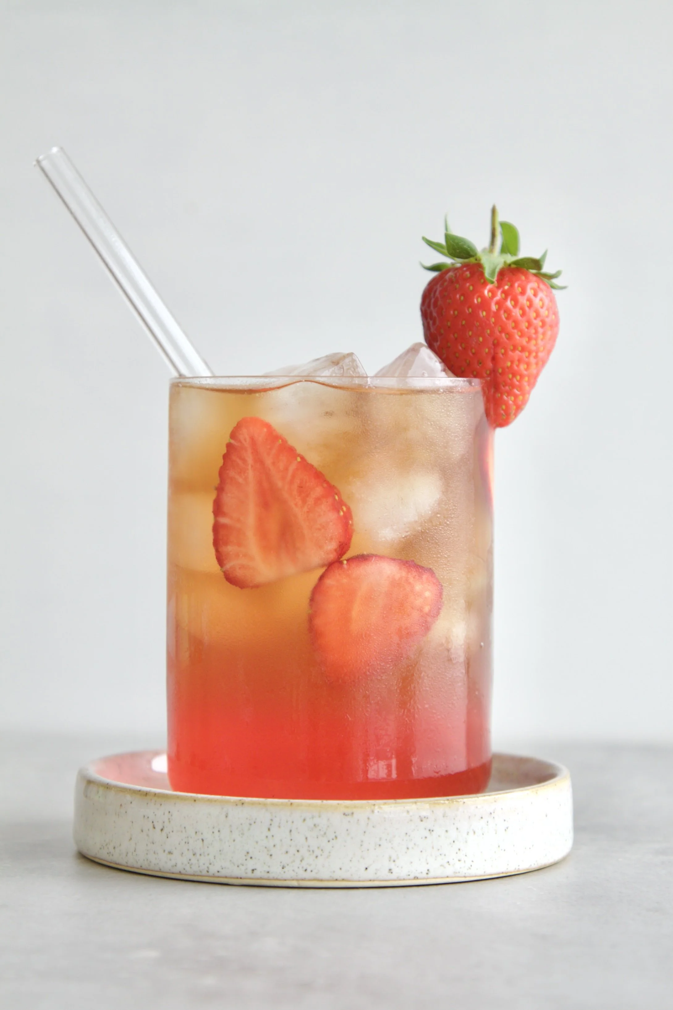 Strawberry green tea iced tea