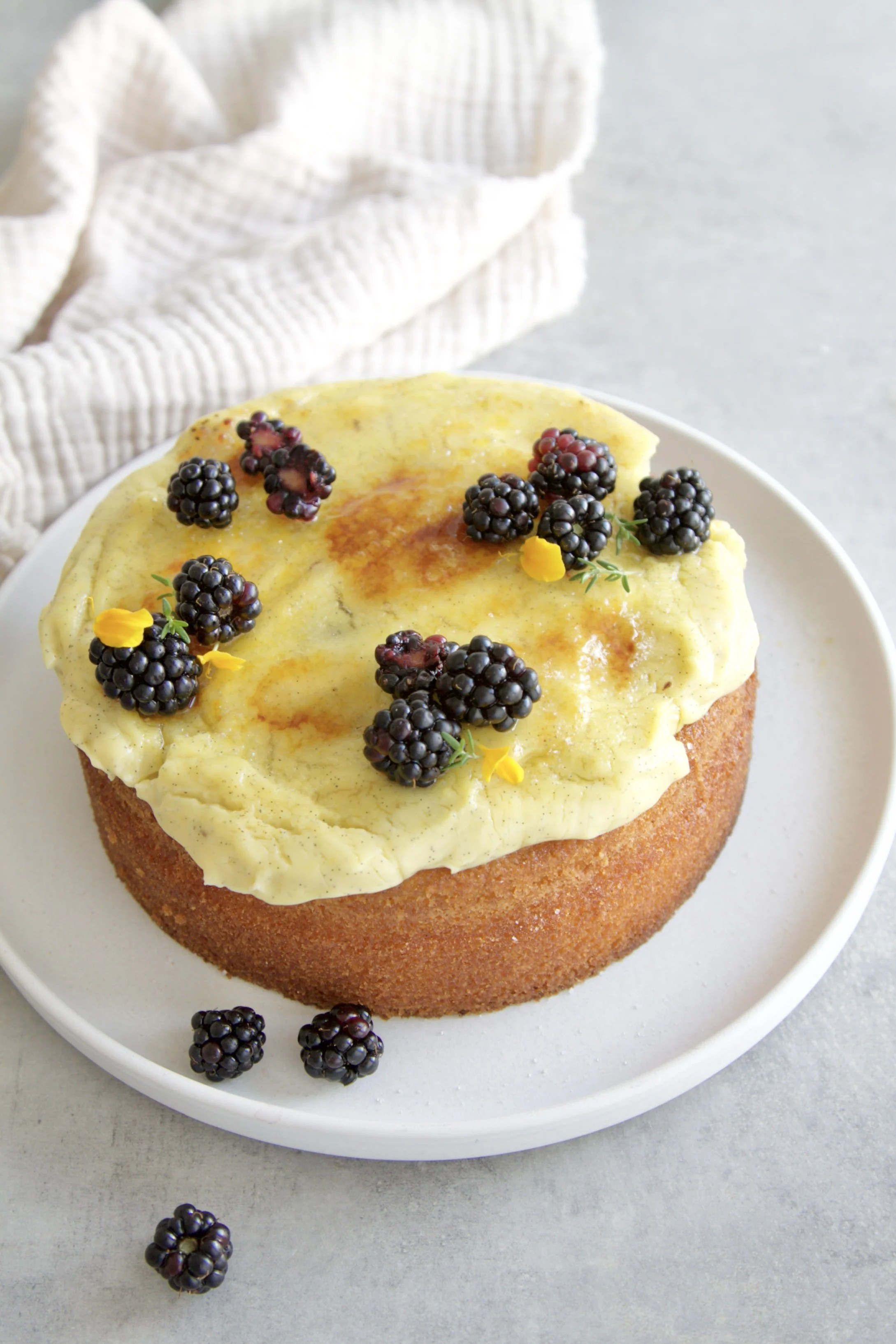 Vanilla Creme Brûlée Cake