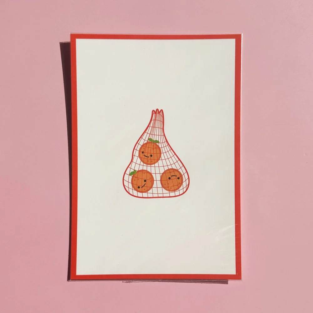 Orange Friends – Postkarte – Ghost Post Club Oktober 2025