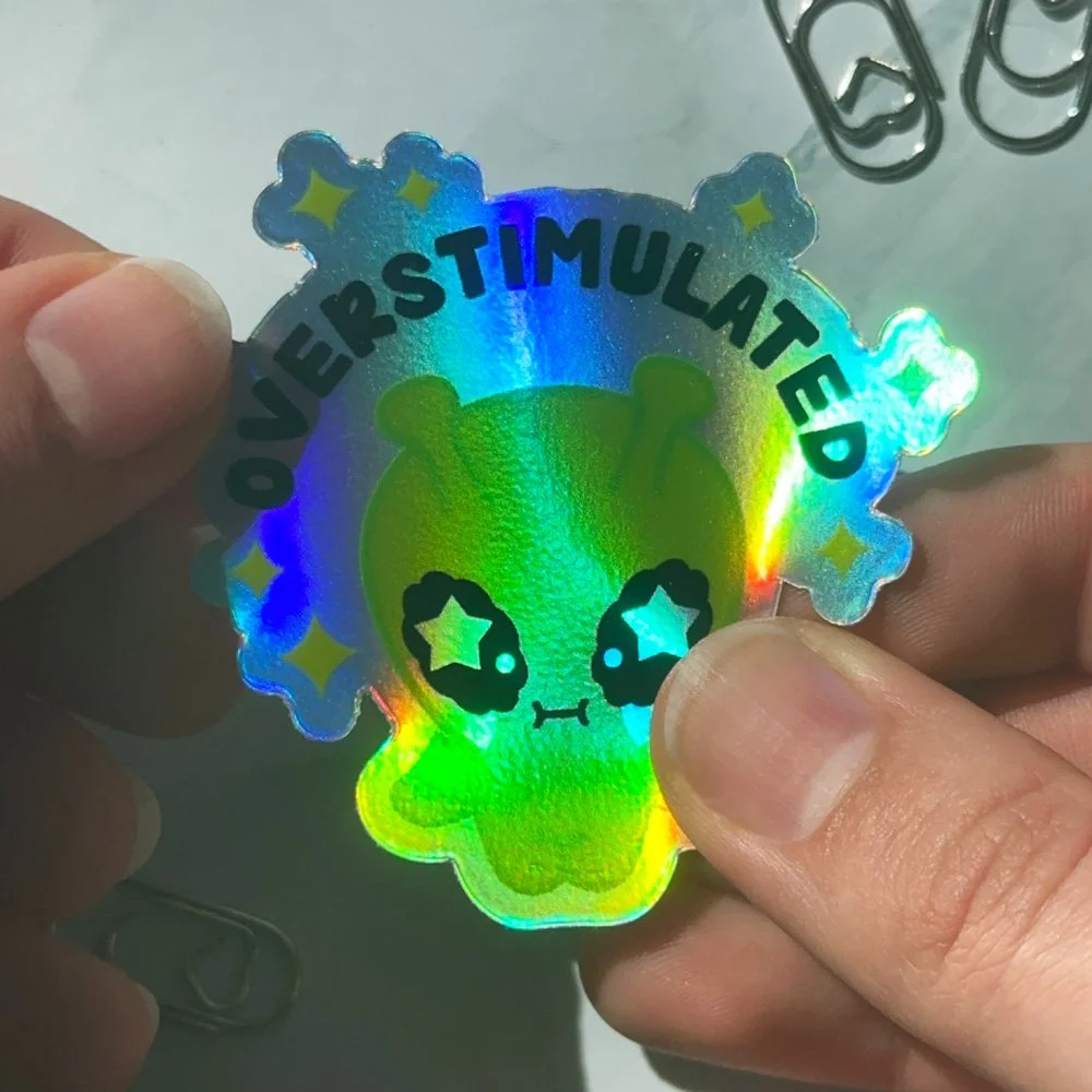 Overstimulated Alien – Sticker