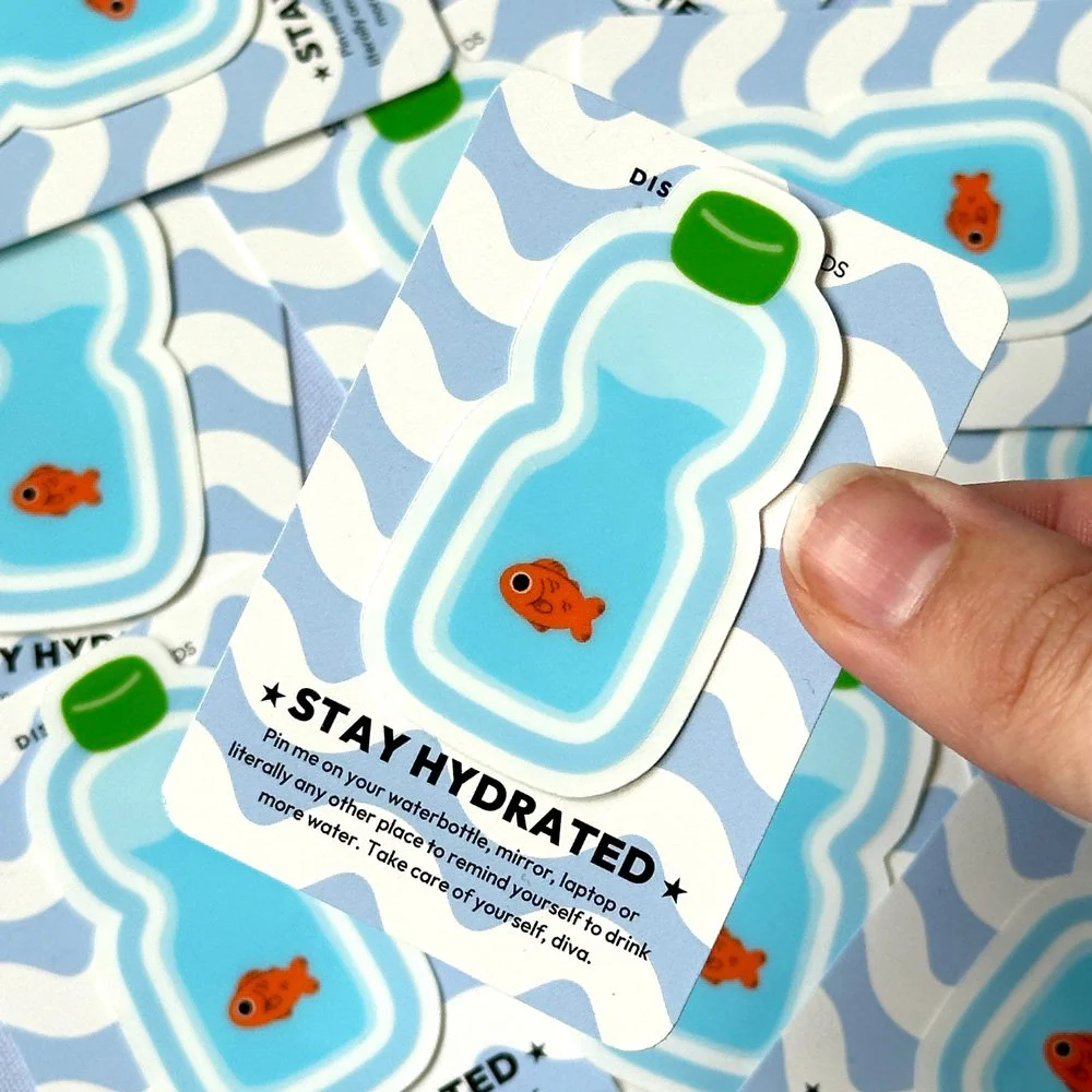 "Stay hydrated" water bottle – Sticker