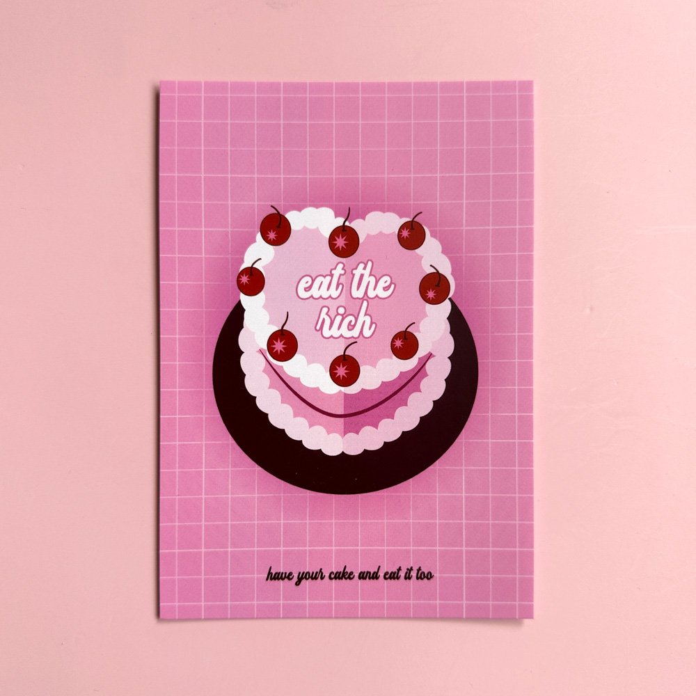 Eat the rich – Postkarte