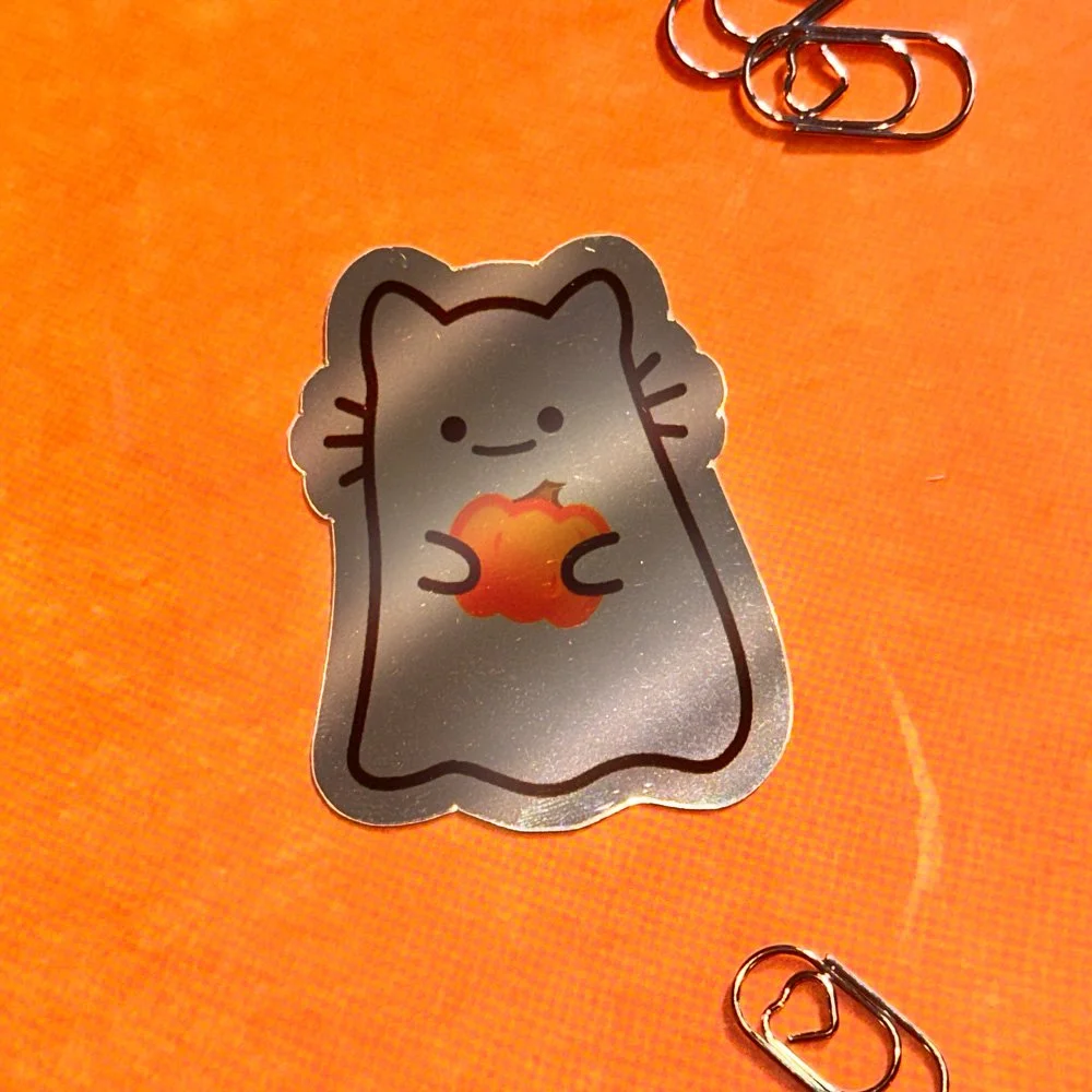 Pumkin Spice Ghost Sticker – Ghost Post Club Oktober 2025